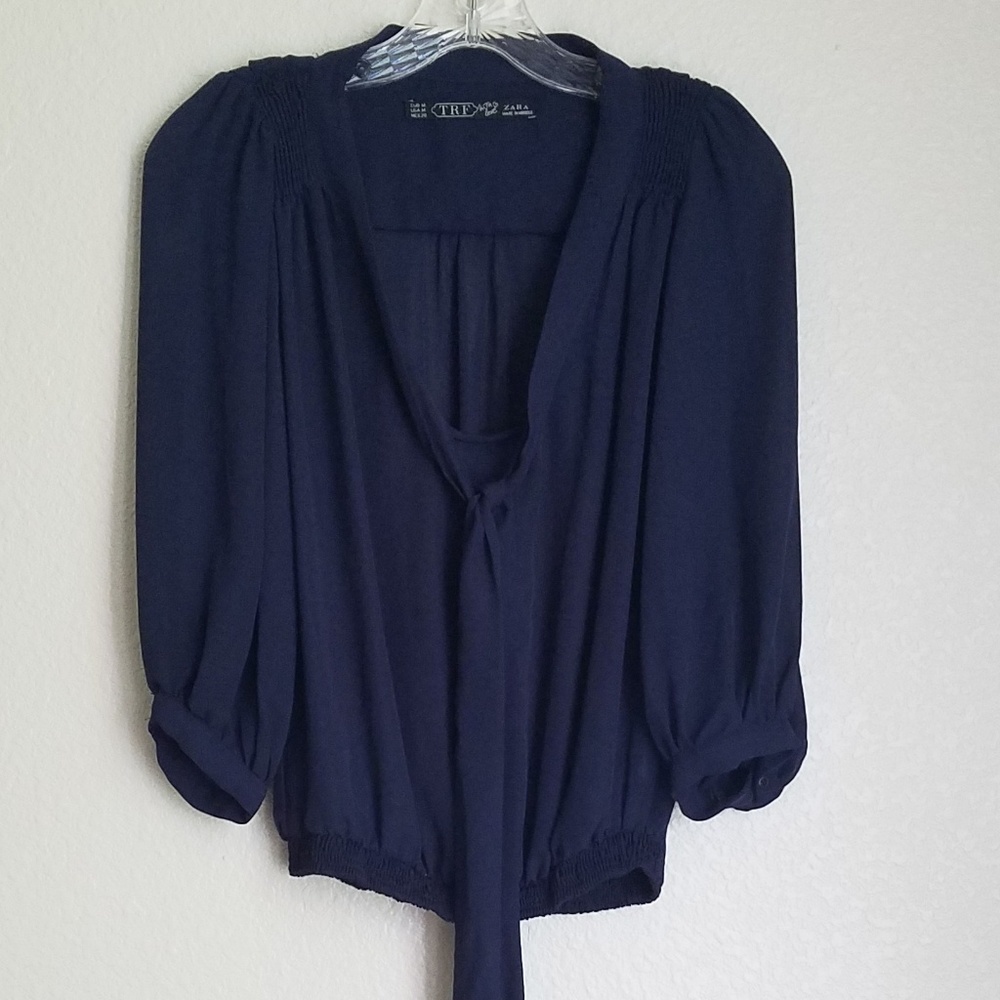 Zara Navy Blue Blouse